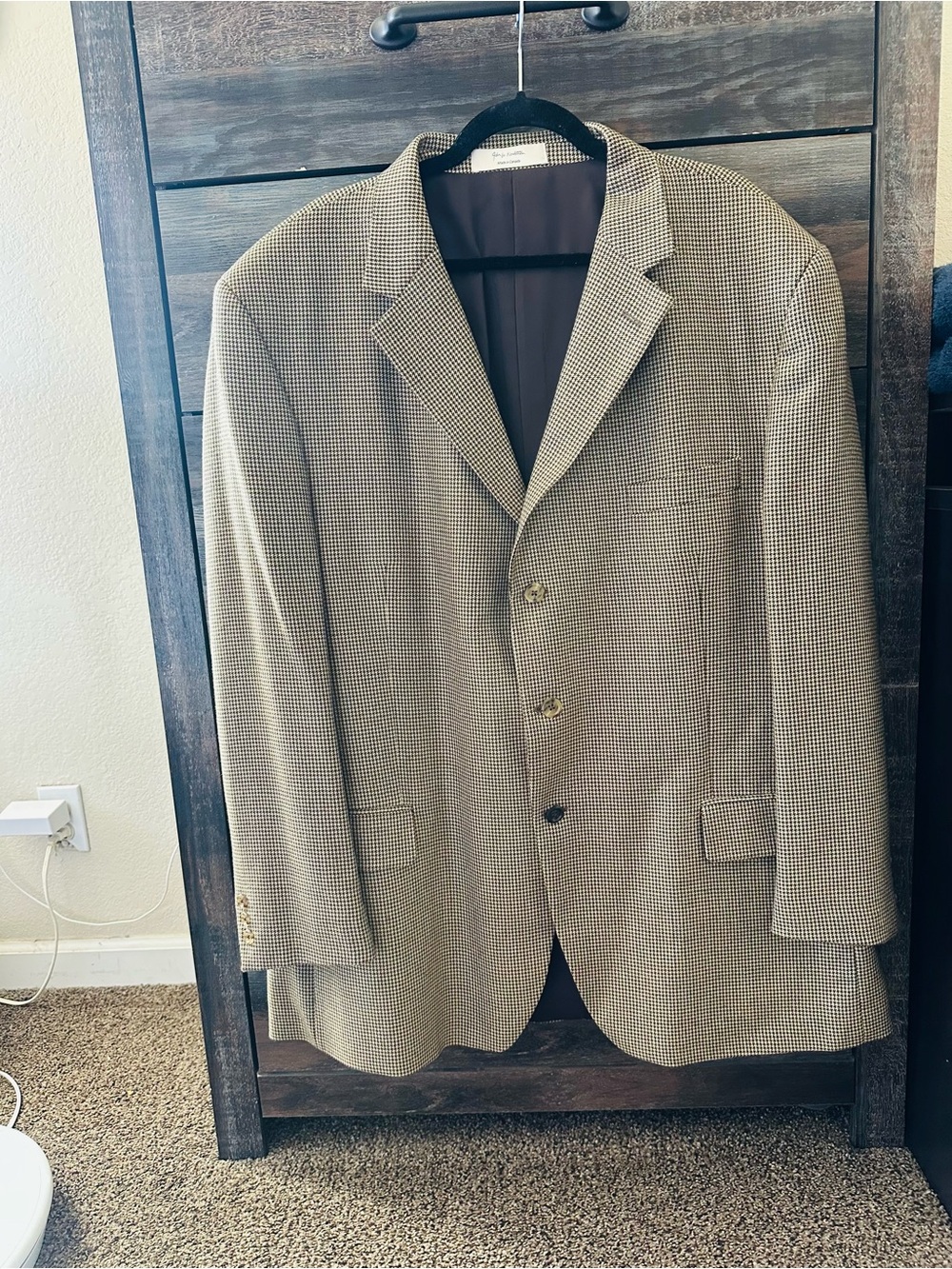 Vintage John W.Nordstrom coat blazer-100%cashmere Loro Piana Fabric-Houndstooth